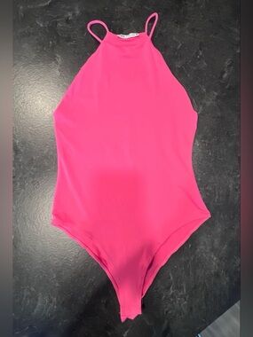 Zara Hot Pink Bodysuit Size S
